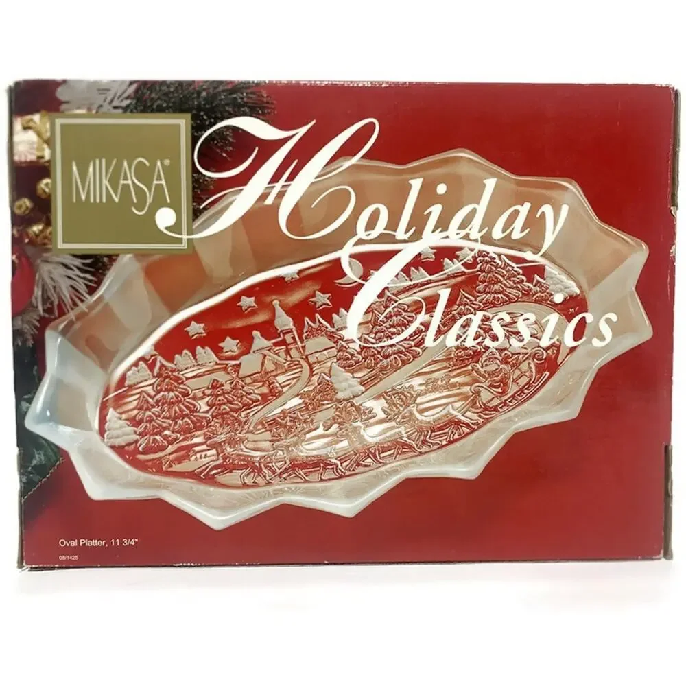 Mikasa Crystal Oval Platter 11.75